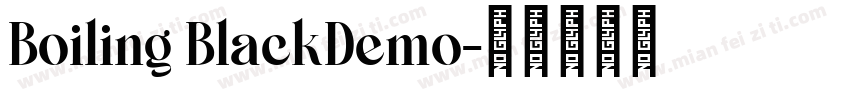 Boiling BlackDemo字体转换